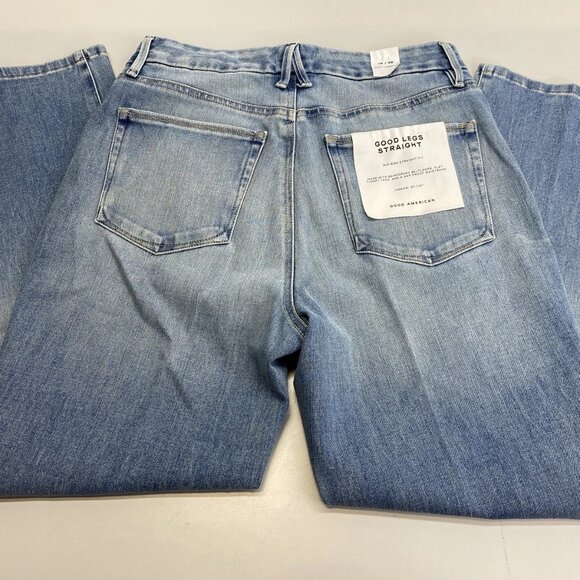 Good American Women’s Good Legs Straight Jeans – Light Blue – Size 14 - Picture 9 of 13